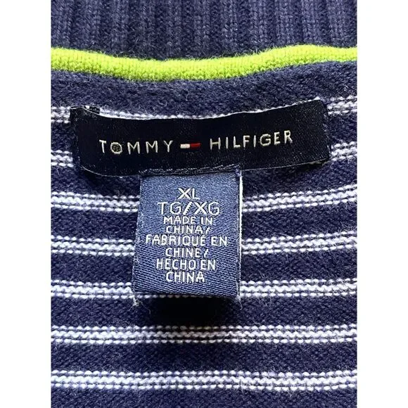 Tommy Hilfiger Vest Youth Extra‎ Large Blue Green Argyle Diamond Sweater Boys - Picture 2 of 8